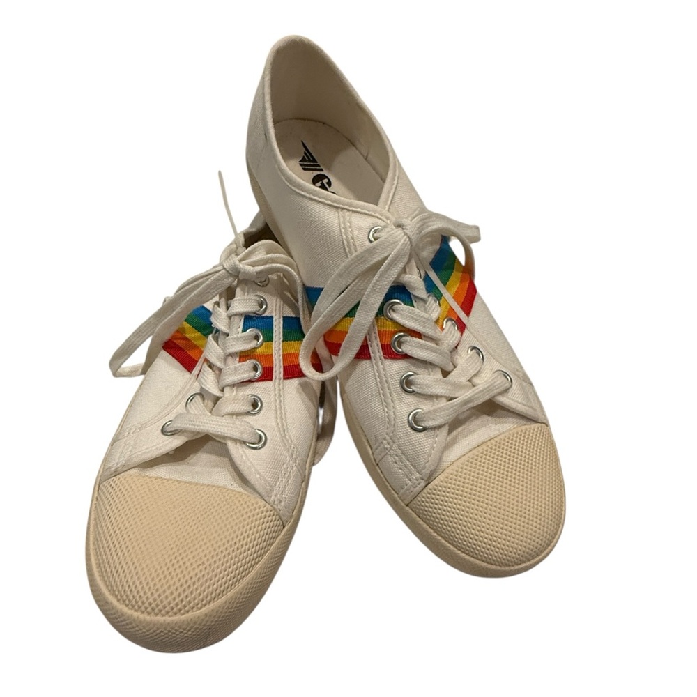 Gola Women's Coaster Rainbow Drop Off White Multi Sneakers CLA671 Size 9